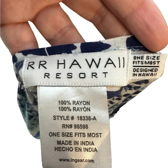 RR HAWAII RESORT High-Low Beach Sun Halter Dress Tropical Cover Up One Size - Picture 8 of 8